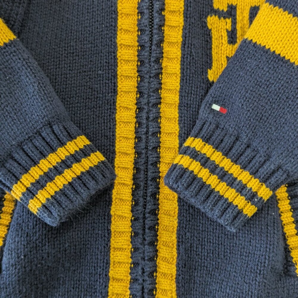 Tommy Hilfiger Toddler Navy and Yellow Full Zip Hoodie - Picture 6 of 13